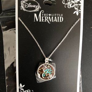 Disney The Little Mermaid Ariel Fork Charms Pendant Necklace